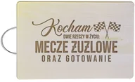 Deski do krojenia - Kocham dwie rzeczy w życiu: mecze żużlowe oraz gotowanie - drewniana deska z grawerem 6230 - miniaturka - grafika 1