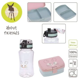 Lassig Szynszyla - Zestaw na lunch Lunchbox + Tritanowa butelka - bidon 460 ml About Friends Szynszyla - Lassig 1210057329 - Zestawy naczyń dla dzieci - miniaturka - grafika 3