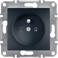 Gniazdka elektryczne - Schneider Asfora gniazdo podtynkowe pojedyncze z uziemieniem z przesłonami antracyt EPH2800171 - miniaturka - grafika 1