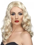 Dodatki do strojów karnawałowych - Smiffys+ Peruka damska włosy długie z grzywką niebieskie neon 42147 - miniaturka - grafika 1