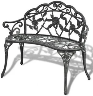 vidaXL vidaXL Ławka ogrodowa zielona ze stopu aluminium - Ławki ogrodowe - miniaturka - grafika 2