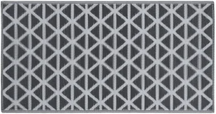 vidaXL Dywan na zewnątrz, czarny, 80x150 cm, PP 310416 - Dywany zewnętrzne - miniaturka - grafika 3