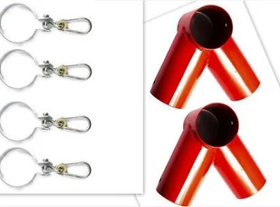 Just Fun ZESTAW 2+4 łączniki do belki 100mm 100 + obejmy - Place zabaw - miniaturka - grafika 2