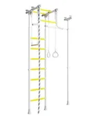 Wyposażenie sportowe i gimnastyczne - Małpiszon MAŁPISZON Drabinka gimnastyczna Jowisz 1 srebrna DSKM-Jowisz - miniaturka - grafika 1