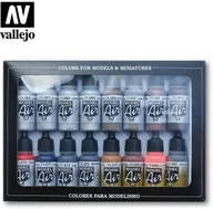 Kolejki i akcesoria - Vallejo Model Air Zestaw 16 farb - Metallic Effects Vallejo 71181 - miniaturka - grafika 1