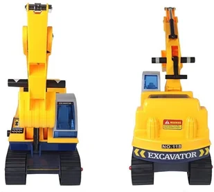 Lean Duża Koparka Jeździk Koparka Budowa Kask Żółty 9270 - Jeździki dla dzieci - miniaturka - grafika 6