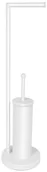 Stojaki i wieszaki na papier toaletowy - SEPIO Stojak na papier toaletowy i szczotkę toaletową 104 White Sepio - miniaturka - grafika 1
