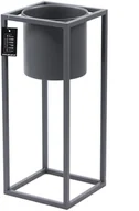 Kwietniki - Kwietnik Metalowy Stojak z donicą UGO 60cm szary loft 05-16/S - miniaturka - grafika 1