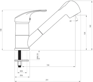 Deante Pepe BDP 771M - Baterie kuchenne Deante Pepe BDP 771M - Baterie kuchenne - miniaturka - grafika 3