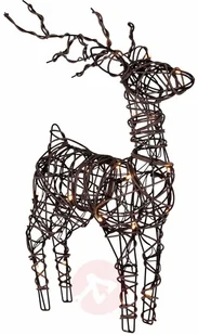 Best Season Brązowy ratan - zewnętrzna dekoracja LED Deer - Oświetlenie świąteczne - miniaturka - grafika 3
