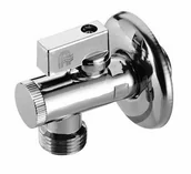 Zawory i kraniki - KFA Zawór kulowy kątowy z dźwignią i filtrem 1/2X3/4" - miniaturka - grafika 1