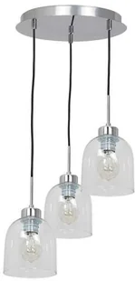 Luminex Fill 1738 lampa wisząca zwis 3x60W E27 chrom/transparentna - Lampy sufitowe - miniaturka - grafika 2