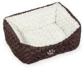 Legowiska dla psów - Nobby Komfort  łóżko dla psa neiku, brązowy/biały, 75 x 60 x 23 cm - miniaturka - grafika 1
