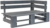 Ławki ogrodowe - vidaXL Ogrodowa ławka narożna z palet, drewno FSC, szara - miniaturka - grafika 1