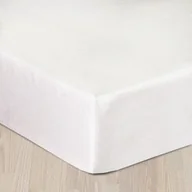 Prześcieradła - Darymex Prześcieradło z satyny bawełnianej z gumką białe 180x200 dx-180-psg-004 - miniaturka - grafika 1