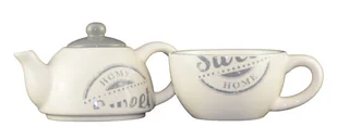 Banquet Dzbanek ceramiczny z filiżanką Sweet home - Serwisy do kawy i herbaty - miniaturka - grafika 4
