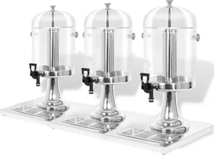 vidaXL vidaXL Potrójny dozownik do soku, stal nierdzewna, 3 x 8 L - Pozostałe akcesoria kuchenne - miniaturka - grafika 3