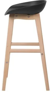 Beliani Zestaw 2 krzeseł barowych czarny MICCO - Krzesła - miniaturka - grafika 4