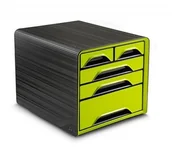 Szafki biurowe - CEP Zestaw 5 szufladek CEP Smoove, czarny/zielony C7213G-15 - miniaturka - grafika 1