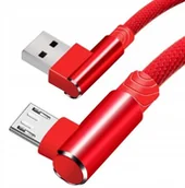 Kable USB - Micro Usb Kabel do Telefonu Kątowy 90 Stopni +fast - miniaturka - grafika 1
