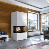 Wkłady kominkowe - Kratki.pl NBC 7 z zabudową HOME EASY BOX stalowy biały HOME/EASY/BOX/BIANCO - miniaturka - grafika 1