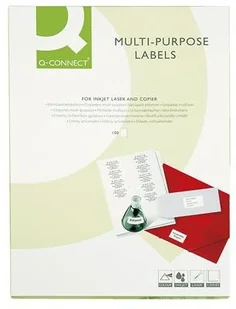 Q-CONNECT Etykiety uniwersalne , 52,5x21,2mm, prostokątne, białe 100 ark. KF10638 - Etykiety samoprzylepne i bloki etykiet - miniaturka - grafika 2