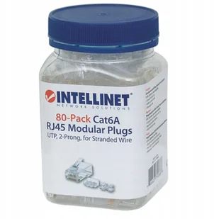 Intellinet Wtyk modularny RJ45 8P8C Cat6A UTP na linkę słoik 80 szt 790666 - Kable miedziane - miniaturka - grafika 3