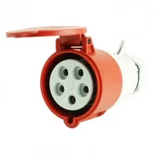 Osprzęt siłowy - TP Electric Gniazdo przenośne 5P 16A IP44 400V 7713 3105-304-1601 - miniaturka - grafika 1