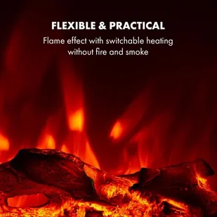 Klarstein Lausanne Long, 128 cm, 1600 W, biały FP16-Lausanne-White - Kominki elektryczne - miniaturka - grafika 5