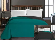 Narzuty - DecoKing Narzuta dwustronna AXEL Marine/Grafit 240x260 mikrowłókno - miniaturka - grafika 1