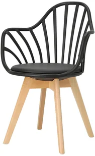 Intesi Krzesło Sirena z podłokietnikami czarne - Krzesła - miniaturka - grafika 19