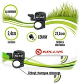 Dzwonki do roweru - Kellys Dzwonek BANG 10 - czarny (D0062) - miniaturka - grafika 1