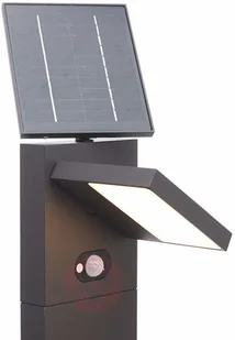 Lampenwelt com Solarny słupek ogrodowy LED Silvan, czujnik, 60 cm - Lampy ogrodowe - miniaturka - grafika 4
