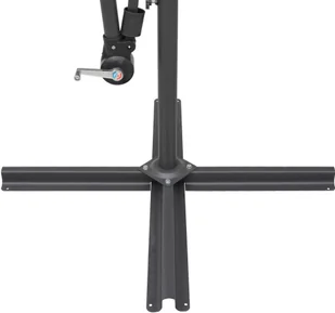 vidaXL Wiszący parasol ogrodowy taupe 3 m słupek aluminiowy 47223 - Parasole ogrodowe - miniaturka - grafika 9