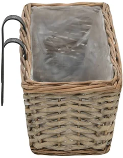 vidaXL Zestaw 2 koszy do przechowywania, wiklina z wyściółką z PE vidaXL - Pudła i pojemniki do przechowywania - miniaturka - grafika 6