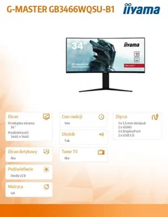IIYAMA GB3466WQSU-B1 - Monitory - miniaturka - grafika 8