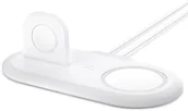 Ładowarki do telefonów - Spigen MAGFIT DUO APPLE MAGSAFE & APPLE WATCH CHARGER STAND WHITE fd-18517-0 - miniaturka - grafika 1
