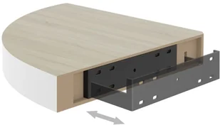 VidaXL Lumarko Narożne półki ścienne, 2 szt., dąb i biel, 25x25x3,8 cm, MDF 326631 VidaXL - Półki do salonu - miniaturka - grafika 7