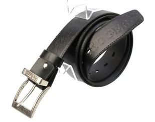 Complex (PL) Pasek Skórzany (PL) Tłoczony Napis "W&ROGERS" Imitacja Szycia Skóra Naturalna EXTRA 40 mm CZARNY - Paski Complex (PL) Pasek Skórzany (PL) Tłoczony Napis "W&ROGERS" Imitacja Szycia Skóra Naturalna EXTRA 40 mm CZARNY - Paski - miniaturka - grafika 2