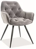 Krzesła - Signal Krzesło CHERRY VELVET Szary [Dostępny po 2020-02-18] CHERRYVCSZ - miniaturka - grafika 1