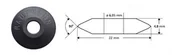 Narzędzia glazurnicze - Kaufmann Kółko tnące do przecinarek 22 - miniaturka - grafika 1