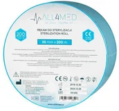 Pozostałe akcesoria kosmetyczne - ALL4MED All4med rękaw do sterylizacji rolka 5,5cm x 200m P129605 - miniaturka - grafika 1