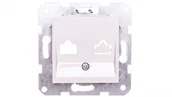 Klawisze i ramki - Viko by panasonic KARRE Płytka czołowa z ramką szkieletową do gniazd teleinformatycznych mocowanie typu keyston jack biała 90967115 90967115 - miniaturka - grafika 1