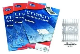 Grand Etykiety uniwersalne 22X12 białe (100) - Etykiety samoprzylepne i bloki etykiet - miniaturka - grafika 2