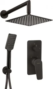 Deante Komplet podtynkowy czarny JASMIN - Zestawy baterii łazienkowych - miniaturka - grafika 2