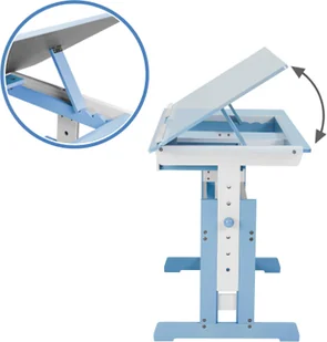 tectake Biurko dla dzieci z kontenerem na kółkach - niebieski 401241 - Biurka dla dzieci - miniaturka - grafika 4
