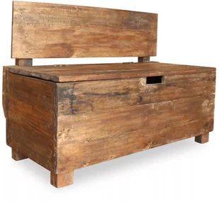 vidaXL Ławka z drewna odzyskanego, 86 x 40 60 cm vidaXL - Ławki do przedpokoju - miniaturka - grafika 6