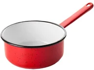 Rondle - Ibili "Promo" emaliowanej stali garnków, biało-czerwony, 14 cm 912614 - miniaturka - grafika 1