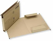 Teczki i skoroszyty - Elba 100555356 teczka wisząca vertic ULTIMATE opakowanie 25 szt. otwarta z boku z dwoma klapami do wbijania brązowy niebieski anioł idealna do luźnego odkładania kartek w biurze i w urzędzie 85449 - miniaturka - grafika 1