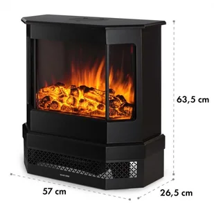 Klarstein Castillo halogenowa imitacja płomieni czarny FP1-Castillo - Kominki elektryczne - miniaturka - grafika 7